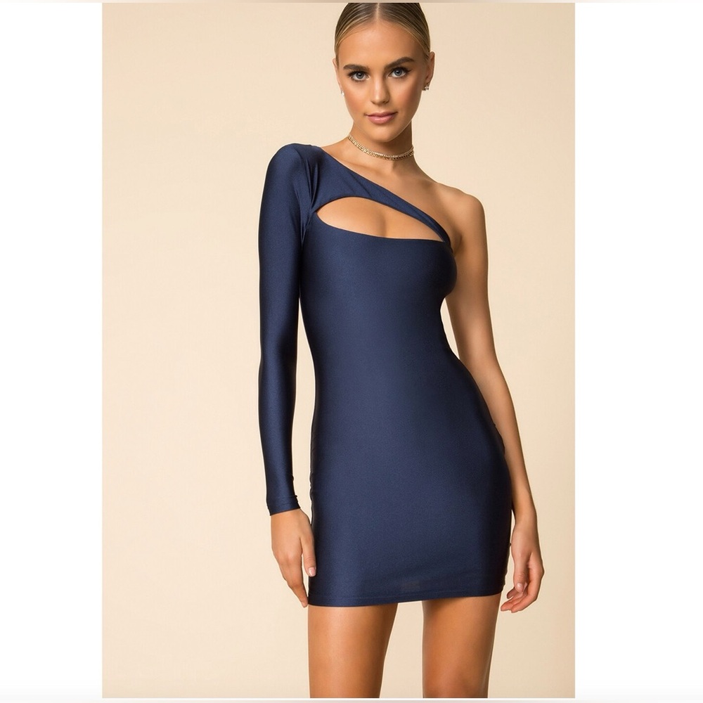 Superdown navy Erika cut out mini dress XXS